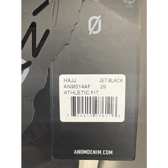 Anom “Hajj” Black Athletic Fit‎ Jeans Size 29 - Picture 4 of 4